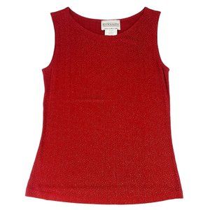Baranda Women's Tank Top Scoop Neck Red Size M  Ac